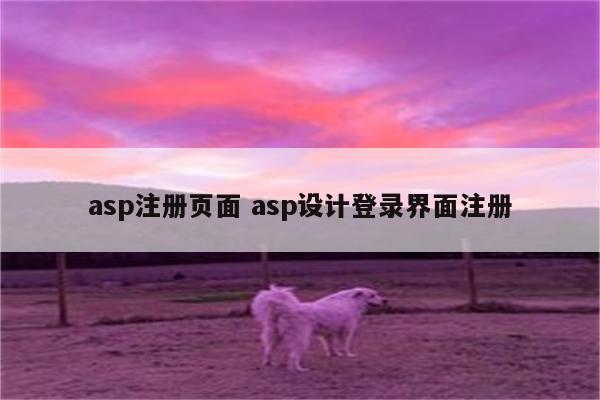 asp注册页面 asp设计登录界面注册