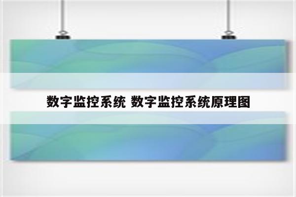 数字监控系统 数字监控系统原理图