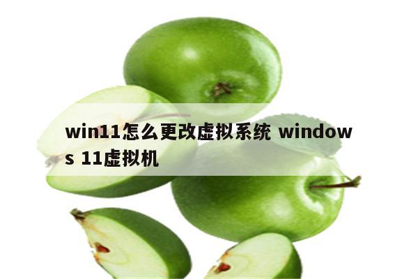 win11怎么更改虚拟系统 windows 11虚拟机