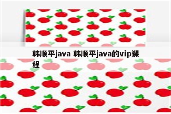 韩顺平java 韩顺平java的vip课程