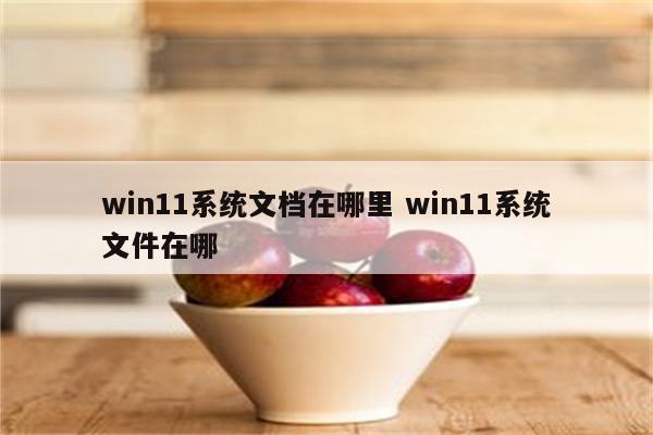 win11系统文档在哪里 win11系统文件在哪