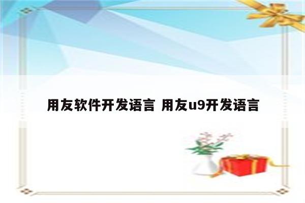 用友软件开发语言 用友u9开发语言