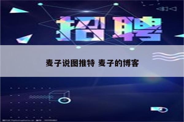 麦子说图推特 麦子的博客