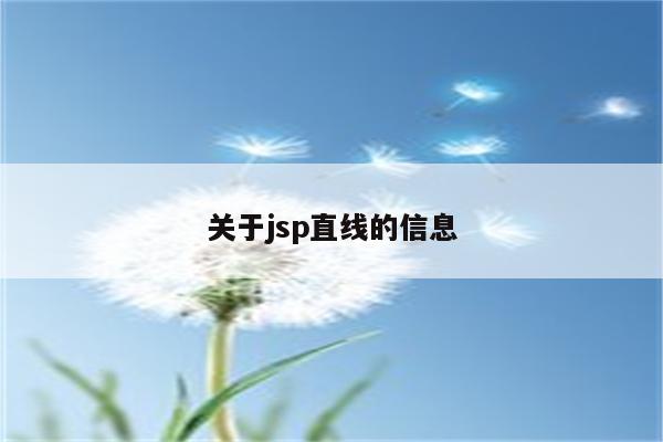 关于jsp直线的信息