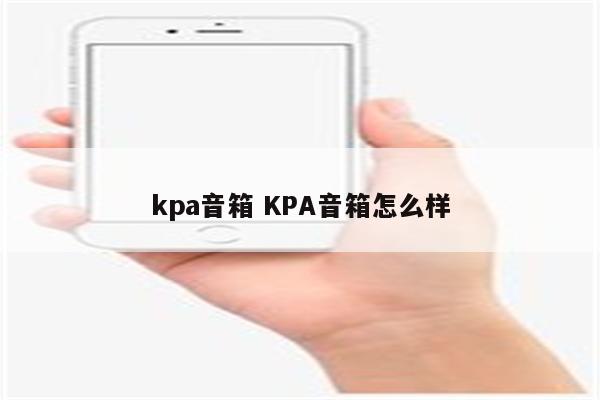 kpa音箱 KPA音箱怎么样