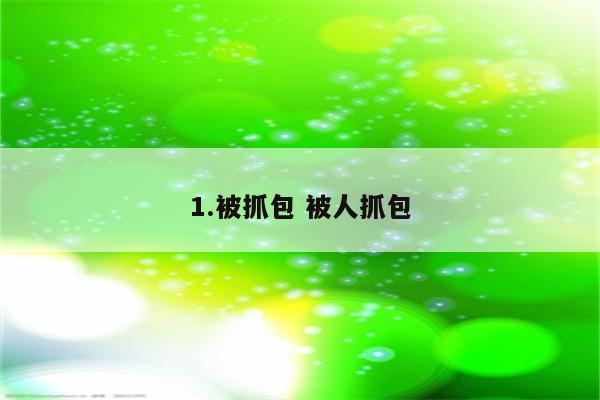 1.被抓包 被人抓包