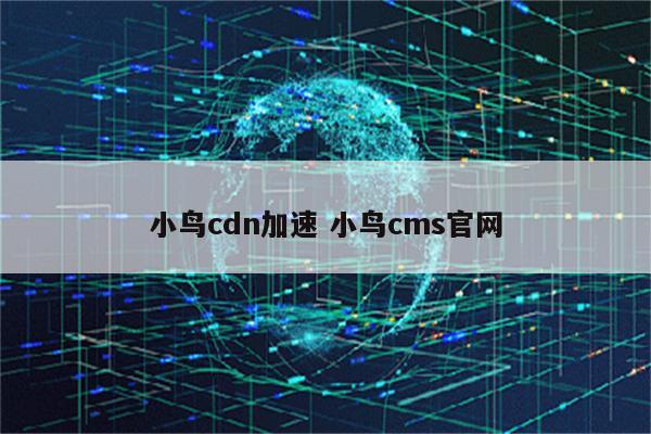 小鸟cdn加速 小鸟cms官网