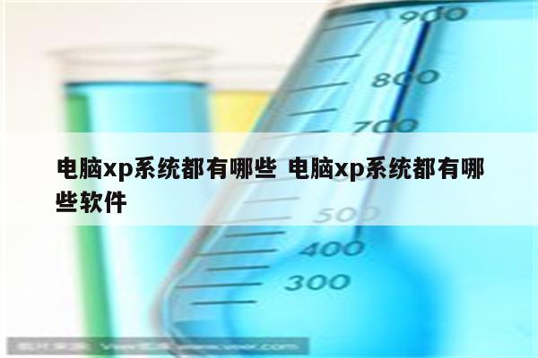 电脑xp系统都有哪些 电脑xp系统都有哪些软件