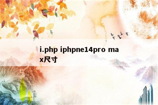 i.php iphpne14pro max尺寸