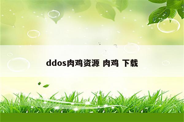 ddos肉鸡资源 肉鸡 下载