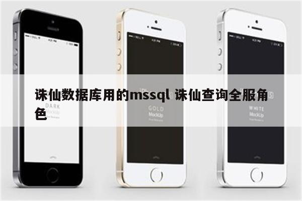 诛仙数据库用的mssql 诛仙查询全服角色