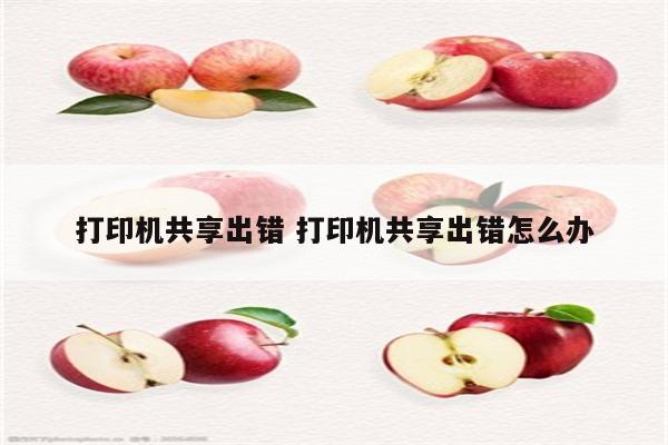 打印机共享出错 打印机共享出错怎么办