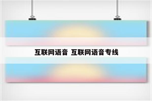 互联网语音 互联网语音专线