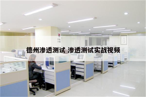 德州渗透测试 渗透测试实战视频