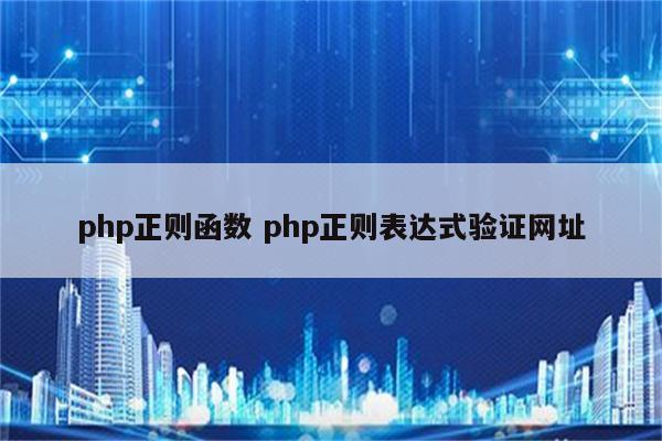 php正则函数 php正则表达式验证网址