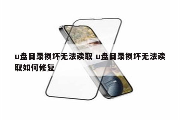 u盘目录损坏无法读取 u盘目录损坏无法读取如何修复