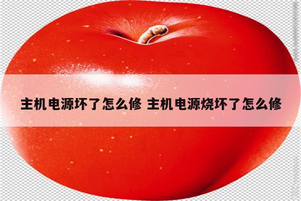 主机电源坏了怎么修 主机电源烧坏了怎么修