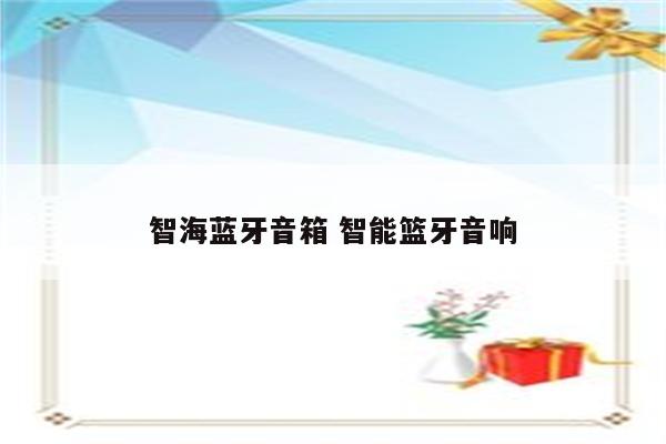 智海蓝牙音箱 智能篮牙音响