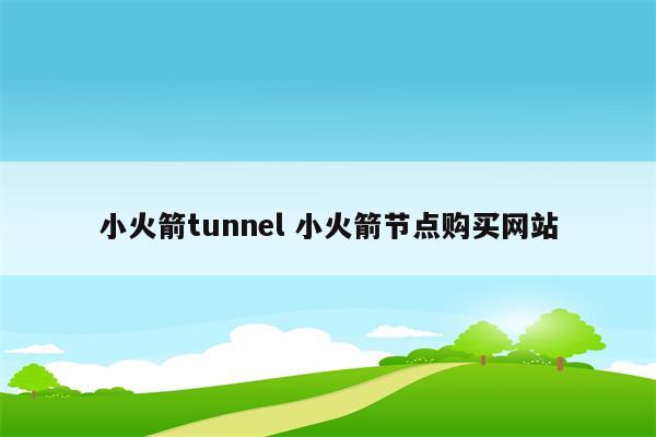 小火箭tunnel 小火箭节点购买网站