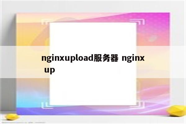 nginxupload服务器 nginx up