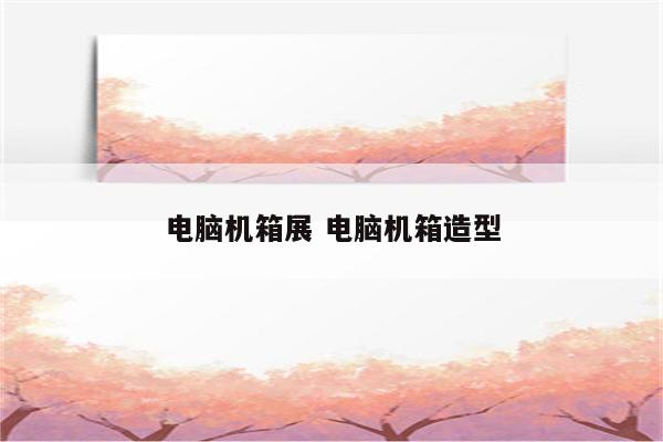 电脑机箱展 电脑机箱造型