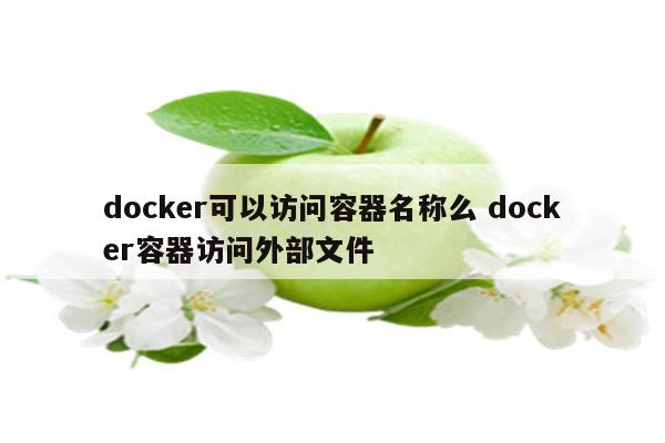 docker可以访问容器名称么 docker容器访问外部文件