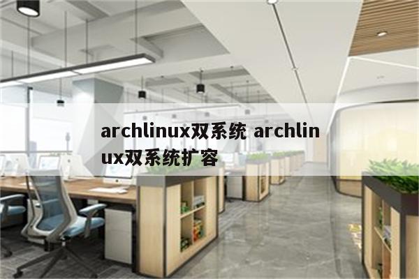 archlinux双系统 archlinux双系统扩容