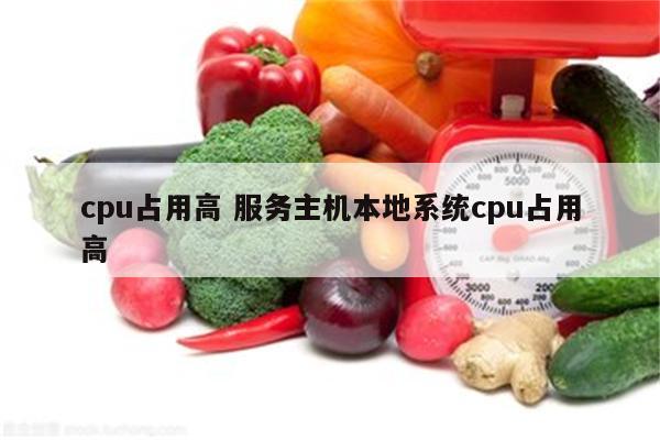 cpu占用高 服务主机本地系统cpu占用高
