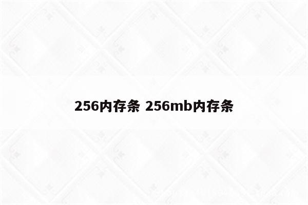 256内存条 256mb内存条