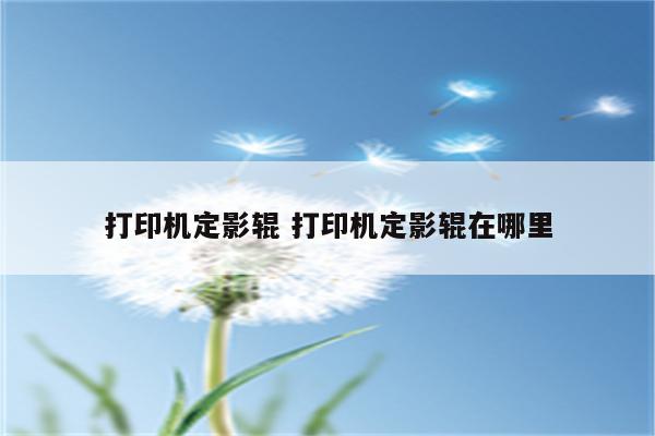 打印机定影辊 打印机定影辊在哪里