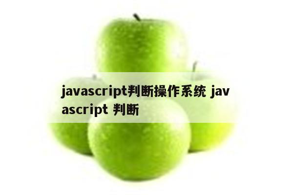 javascript判断操作系统 javascript 判断