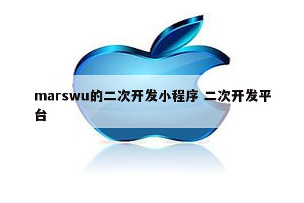 marswu的二次开发小程序 二次开发平台