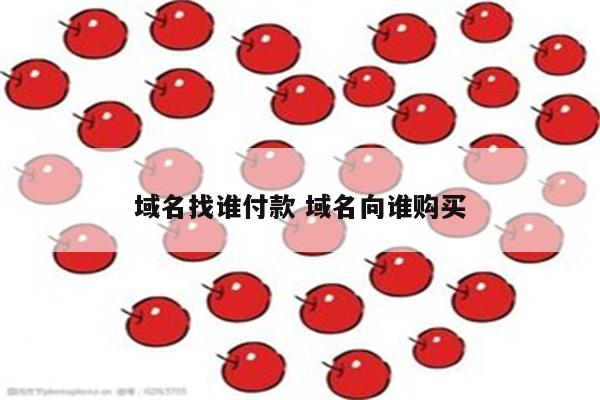 域名找谁付款 域名向谁购买
