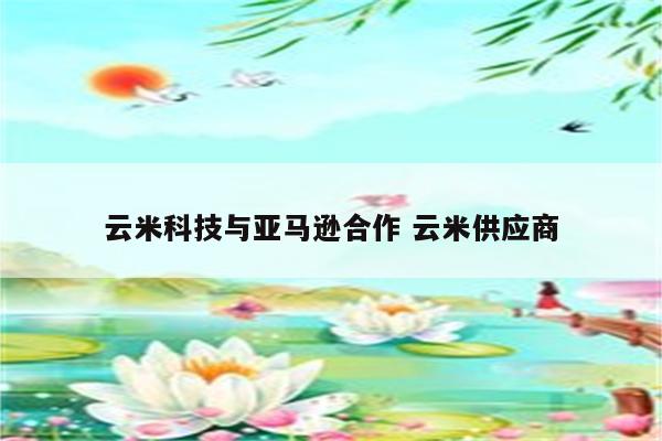 云米科技与亚马逊合作 云米供应商