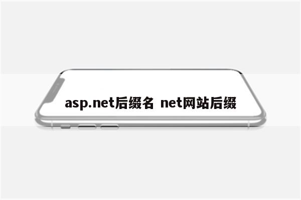 asp.net后缀名 net网站后缀