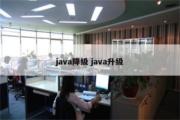 java降级 java升级