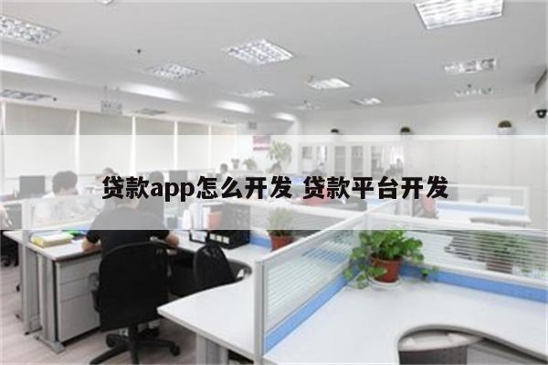 贷款app怎么开发 贷款平台开发