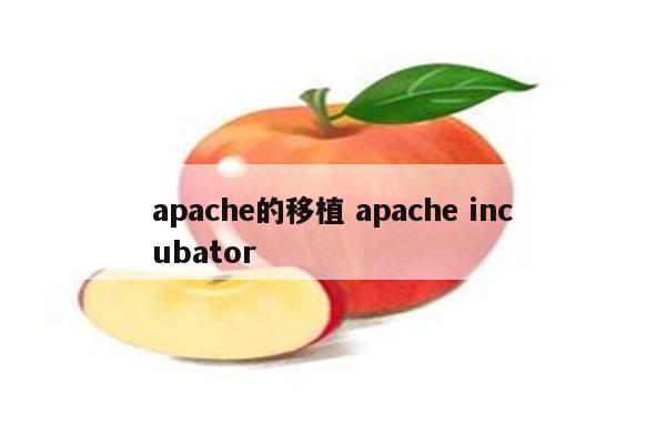 apache的移植 apache incubator