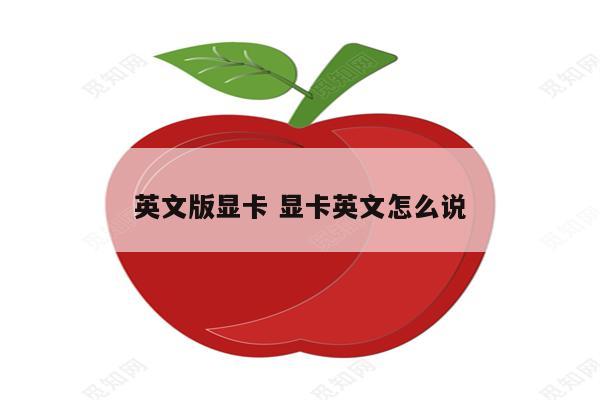 英文版显卡 显卡英文怎么说