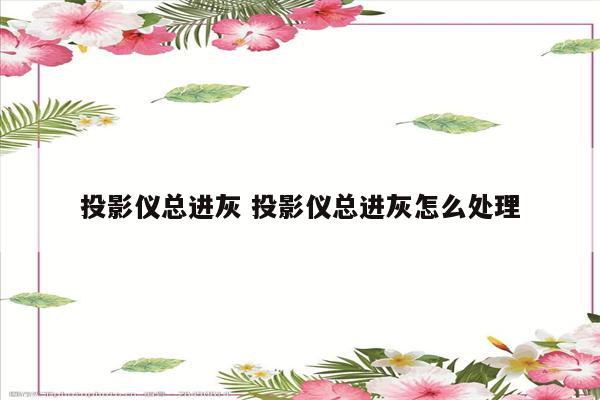 投影仪总进灰 投影仪总进灰怎么处理