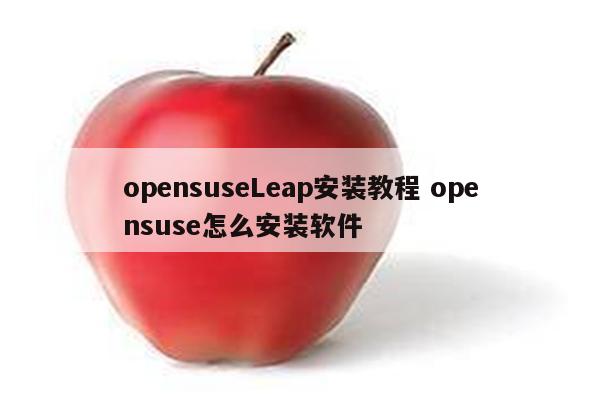 opensuseLeap安装教程 opensuse怎么安装软件