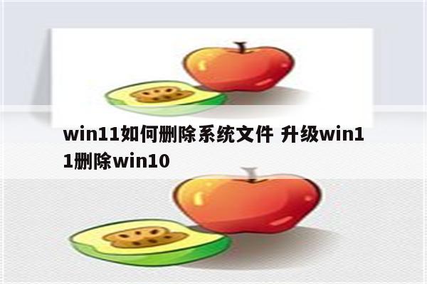 win11如何删除系统文件 升级win11删除win10
