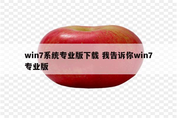 win7系统专业版下载 我告诉你win7专业版