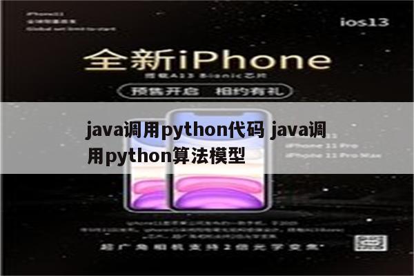 java调用python代码 java调用python算法模型