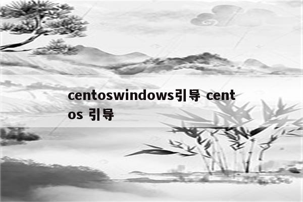 centoswindows引导 centos 引导