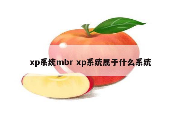 xp系统mbr xp系统属于什么系统