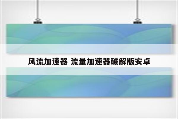 风流加速器 流量加速器破解版安卓