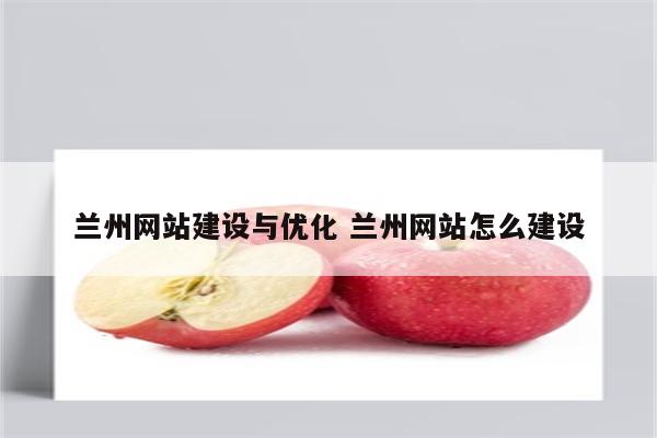 兰州网站建设与优化 兰州网站怎么建设