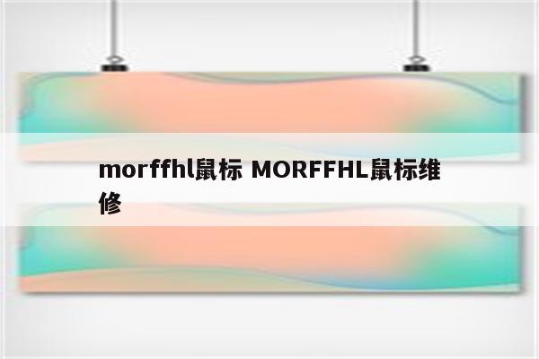 morffhl鼠标 MORFFHL鼠标维修