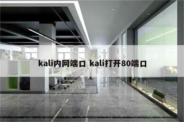 kali内网端口 kali打开80端口